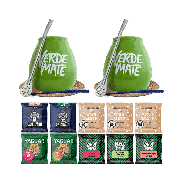 Set Yerba Verde Mate Zucca Verde Bombilla 10x50