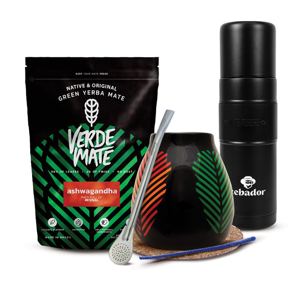 Set di Yerba Mate Verde Mate 400g 0,4kg Yerbomos XL + Tazza di mate + Bombilla