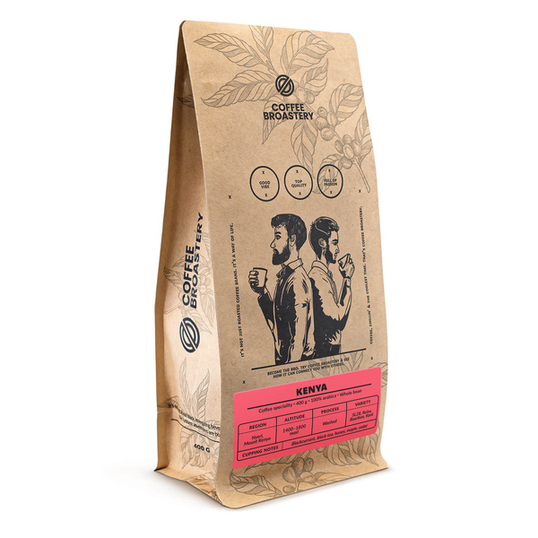 Bro Coffee Roastery - Caffè in grani interi Kenya Nyeri Speciality 400 g