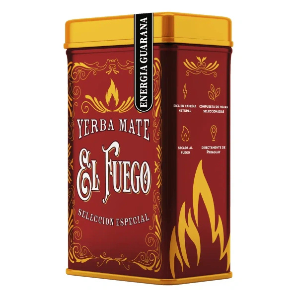 Yerbera – Scatola di latta + El Fuego Energia Guarana 0,5 kg