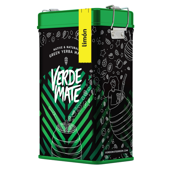 Yerbera – Scatola di latta + Verde Mate Green Limón 0,5 kg