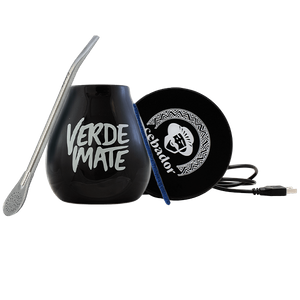 Set di Yerba Mate Verde bombilla calabash riscaldatore