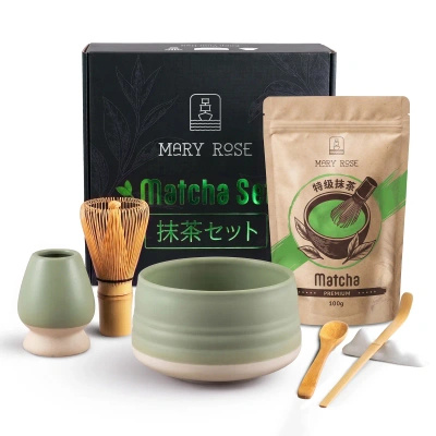 Set regalo: matcha + matchawan + accessori in bambù