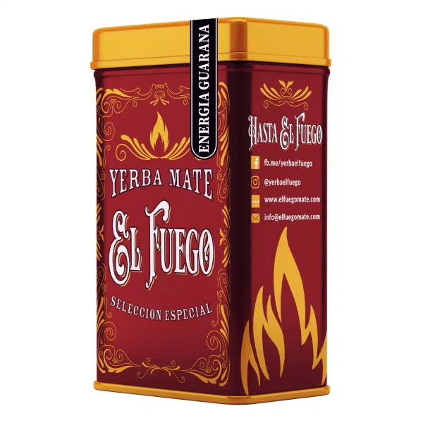Yerbera – Scatola di latta + El Fuego Energia Guarana 0,5 kg