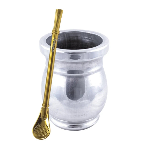 Tazza di mate Palo Santo + Bombilla Gringo Gold