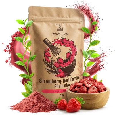 Mary Rose – Red Matcha Alternative – Fragola (in polvere) 50 g