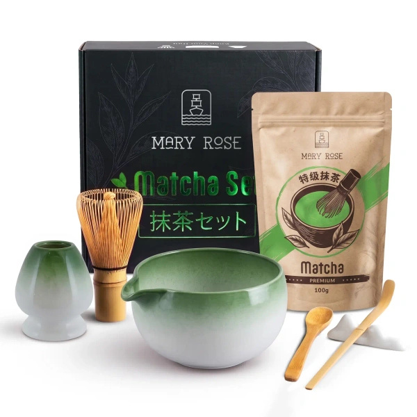 Set regalo: matcha premium + matchawan + accessori in bambù