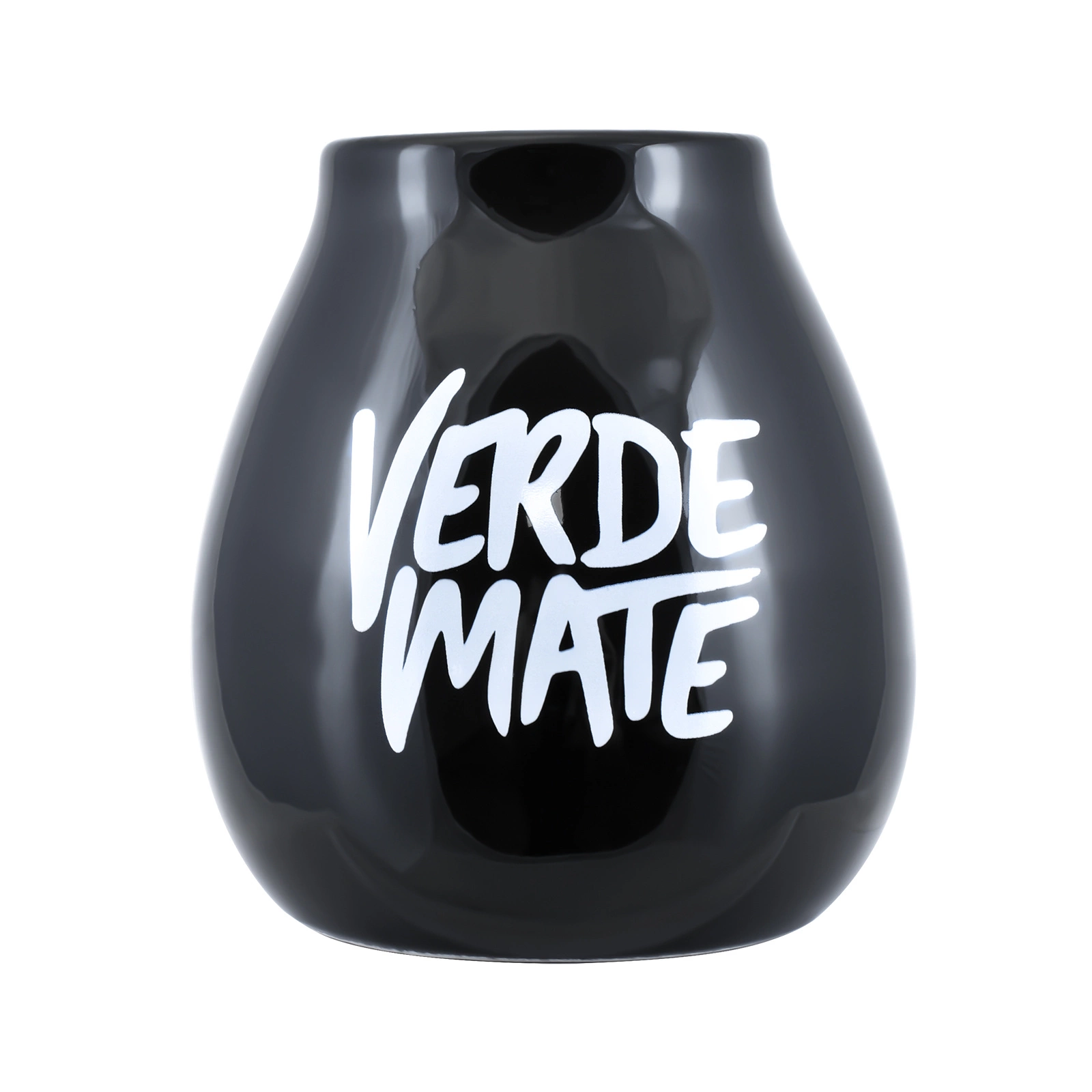 Tazza da mate in ceramica nera con logo Verde Mate 350 ml