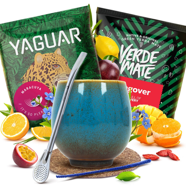 Set di Yerba Mate 2x50g Tazza di mate + Bombilla
