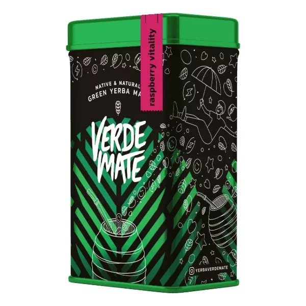 Yerbera – Scatola di latta + Verde Mate Green Raspberry Vitality 0,5 kg