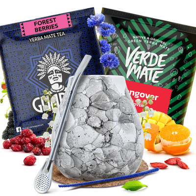 Set di Yerba Mate 2x50g Tazza di mate + Bombilla