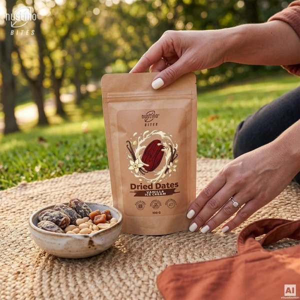 Nustino Bites – Datteri Essiccati – Vanilla Ice Cream 100 g