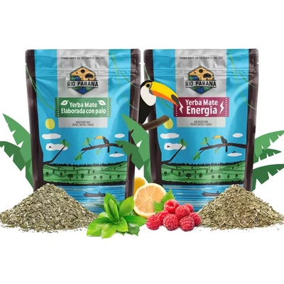 Set di Yerba Mate Rio Parana Elaborada Energia 1kg