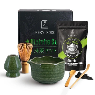 Set regalo: matcha giapponese premium + matchawan + accessori in bambù