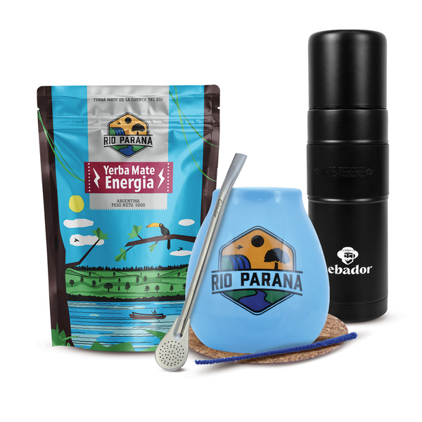 Set di Yerba Mate Rio Parana 500g 0,5kg Yerbomos XL + Tazza di mate + Bombilla