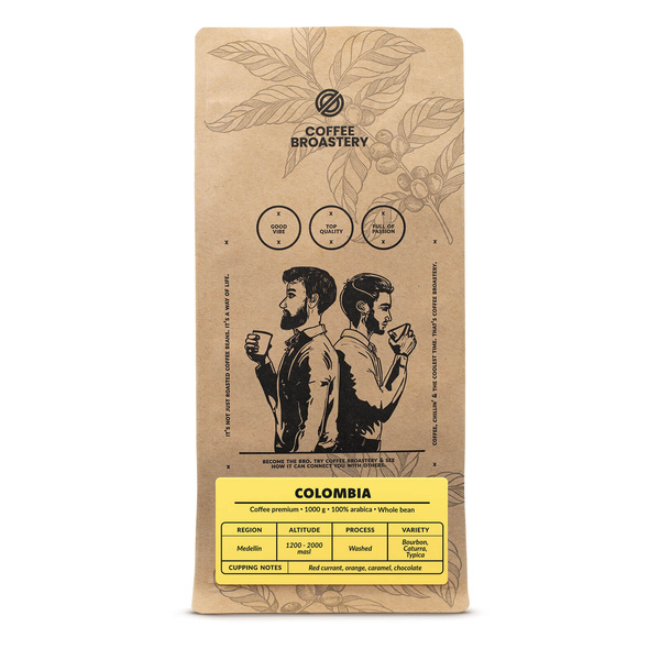 Bro Coffee Roastery - Caffè in grani interi Colombia Medellin Premium 1kg