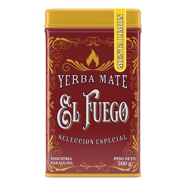 Yerbera – Scatola di latta + El Fuego Menta Limon 0,5 kg