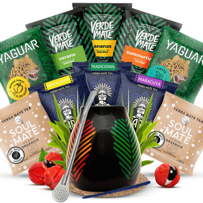 Set di Yerba Mate 10x50g Tazza di mate + Bombilla