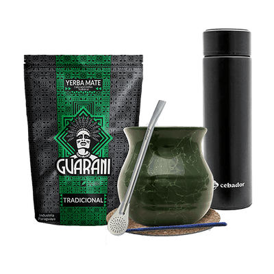 Set Yerba Guarani Elaborada 500g Thermos di zucca