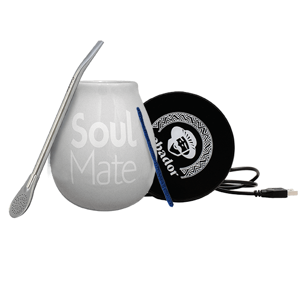 Set di Accessori per Yerba Mate: scaldatazza USB + Tazza di mate + Bombilla