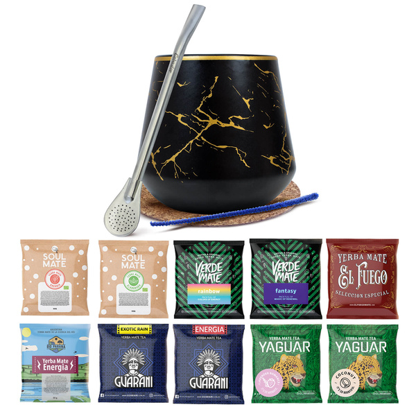 Set di Yerba Mate per due Matero Marmol 3x50g
