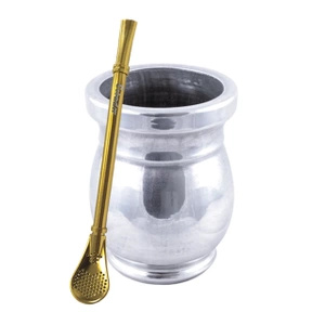 Tazza di mate Palo Santo + Bombilla Gringo Gold