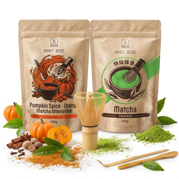 Set per Matcha Latte colorato: Matcha + Orange Matcha + accessori