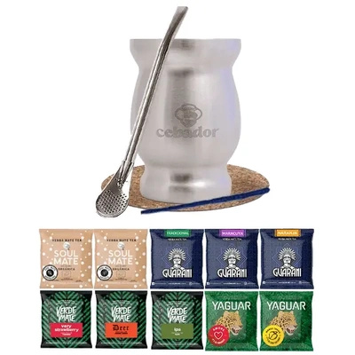 Set di Yerba Mate 10x50g TermoLid Cebador 500g