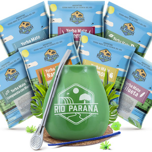 Set di campioni di Yerba Mate Rio Parana 7x50g + accessori
