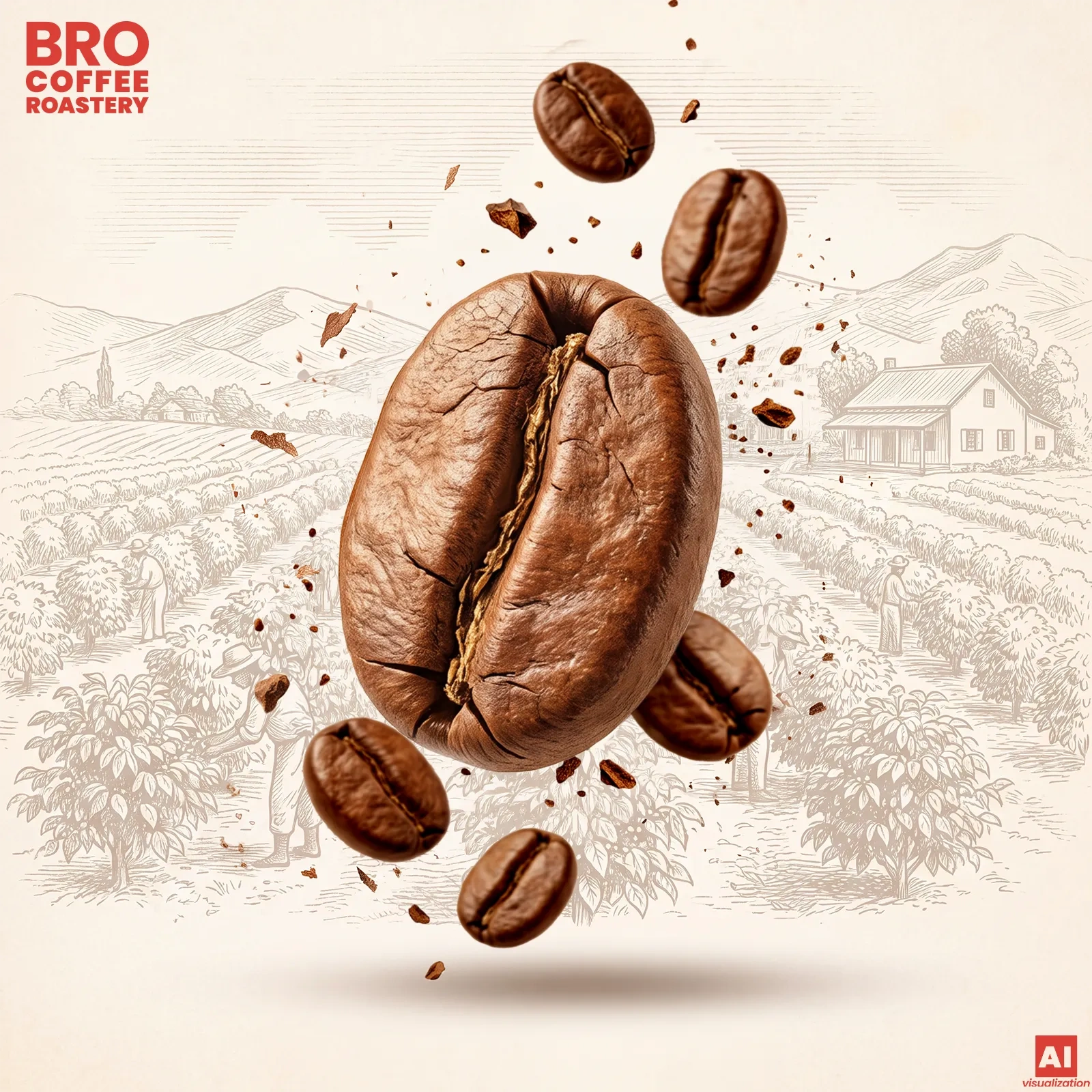 Chicchi di arabica e robusta - Bro Coffee Roastery Crema Tango