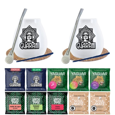 Set enorme per due Yerba Mate Mix 10 x 50 g