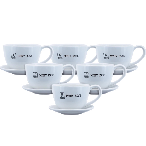 SET DI 6 TAZZE CON PIATTINI, CAFFÈ, TÈ