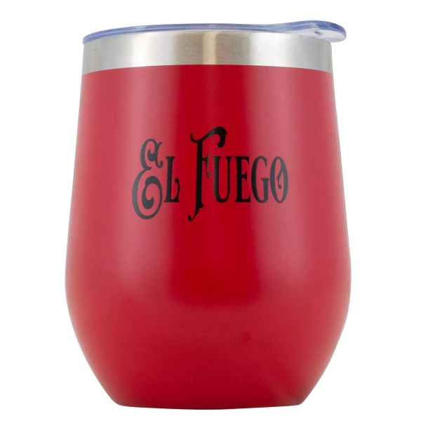 TermoLid – tazza termica per yerba mate con coperchio – El Fuego (rosso) – 350 ml