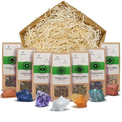 Set esoterico: 7 tè chakra + 7 pietre - set regalo