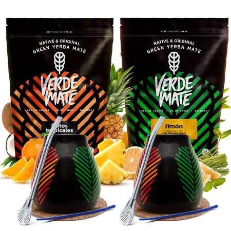 Set di Yerba Mate Bombilla Tazza di Mate per due 1kg