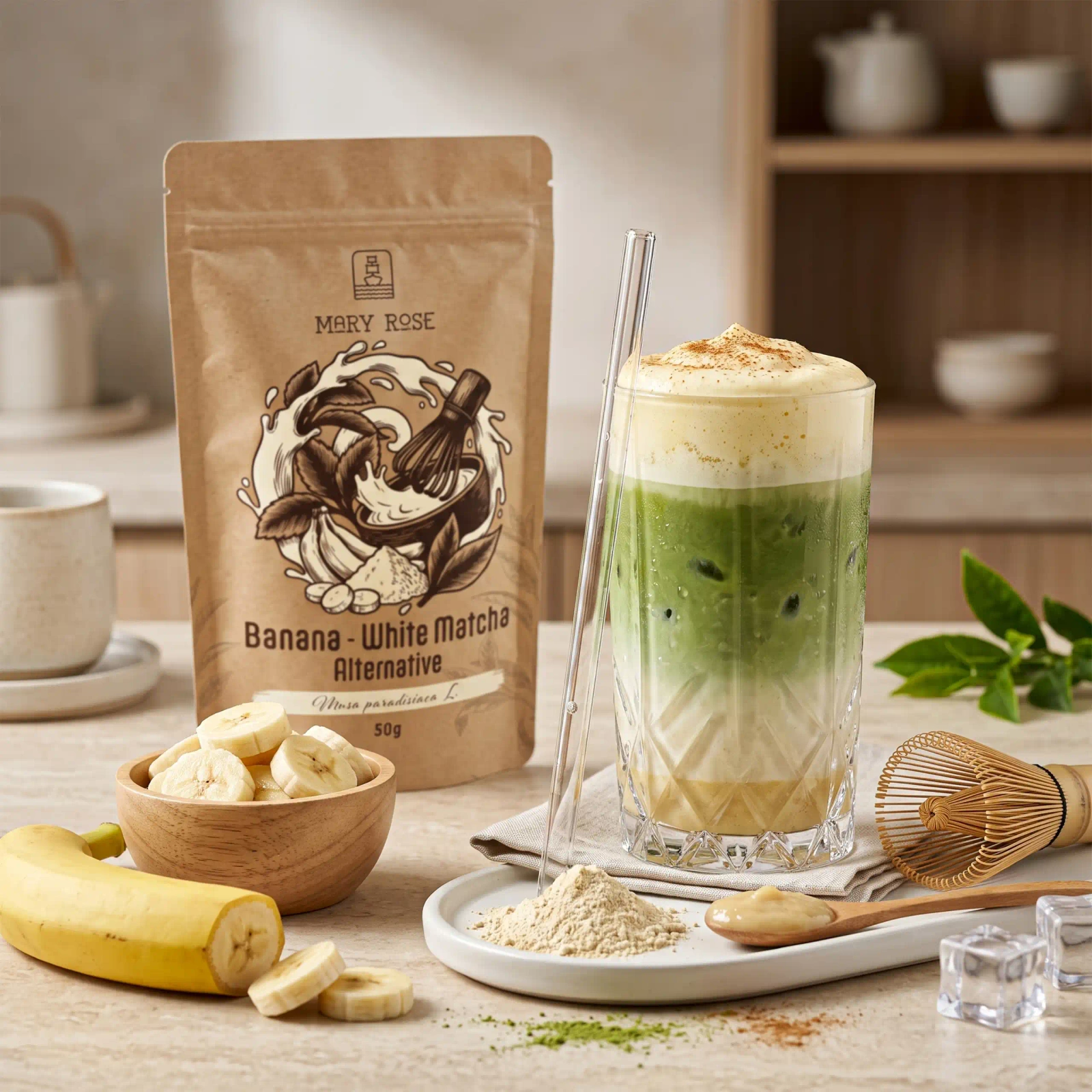 Mary Rose White Matcha Alternative Banana