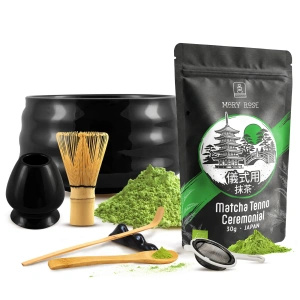 Set cerimoniale per preparare il tè matcha: matcha BIO giapponese 30g + accessori