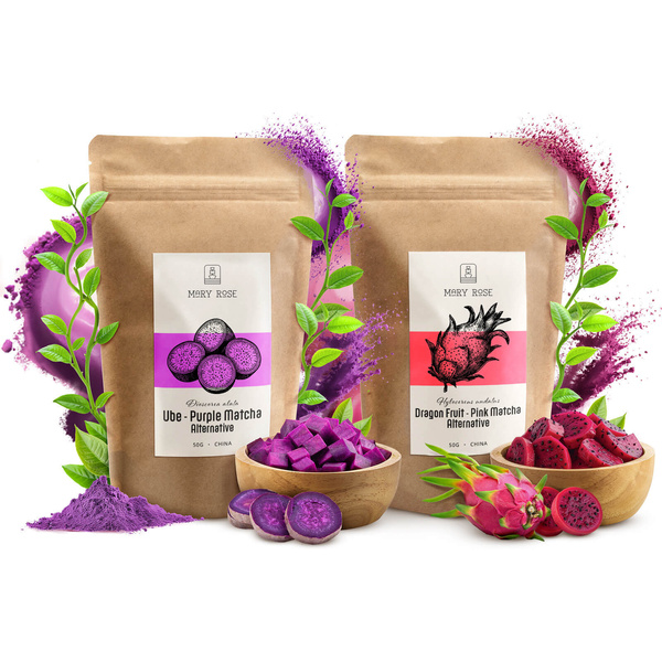 Set di matcha colorati: Pink Matcha + Purple Matcha