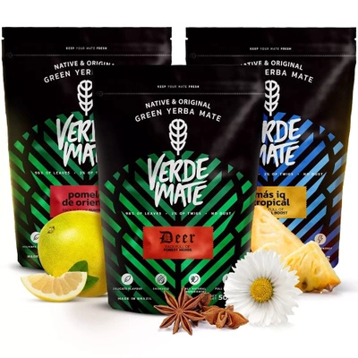 Yerba mate set Verde Mate Green Mas IQ 3x500 1.5kg
