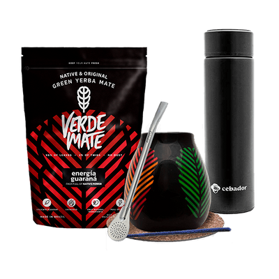 Set Yerba Verde Mate Verde 500g Termos di zucca