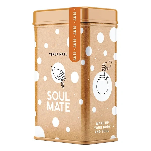 Yerbera – Scatola di latta + Soul Mate Orgánica Anís 0,5 kg
