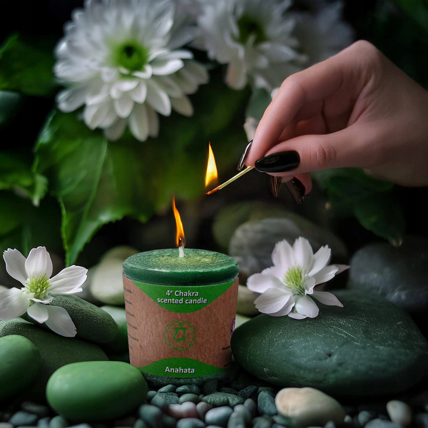 Candela profumata - Chakra del Cuore