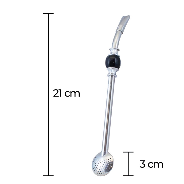 Bombilla Bomba con pietra nera