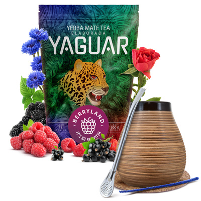 Starter Set Yerba Mate Yaguar Berryland 500g