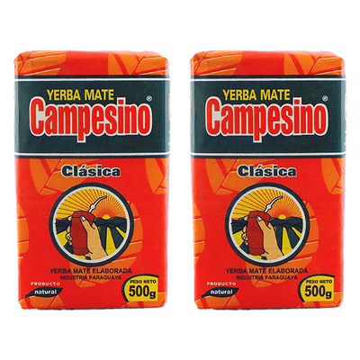 Set di Yerba Mate 2x Campesino Classica Elaborada Con Palo 0,5kg
