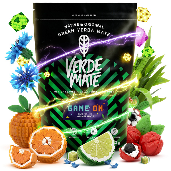 Set di Yerba Mate Verde Mate Game On 400g 0,4kg Tazza di mate + Bombilla