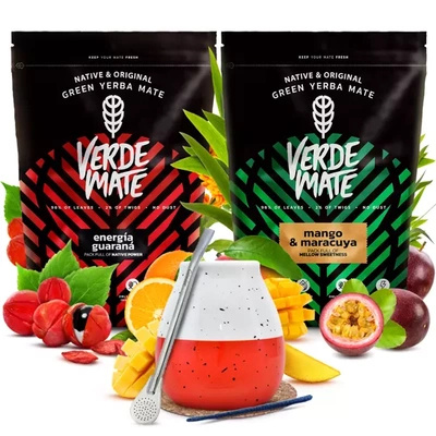 Set Yerba mate Verde Mate bombilla in ceramica calabash