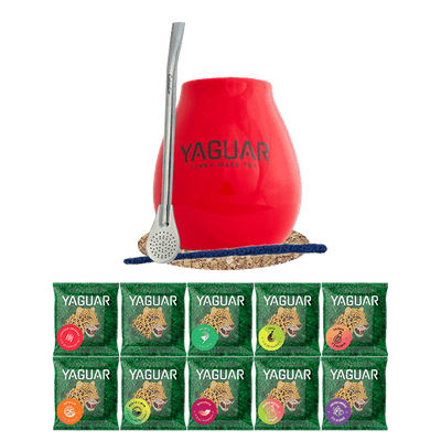 Set di Yerba mate Tazza di Mate + Bombilla 10 x 50 g
