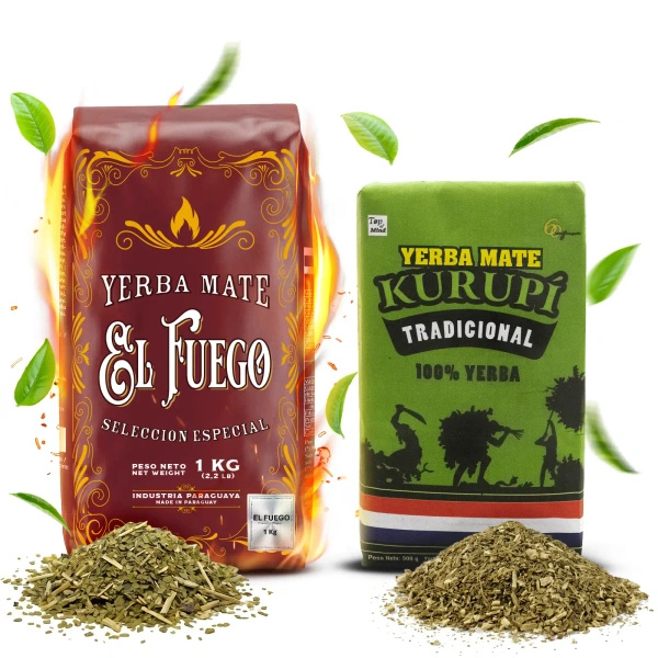Set di Yerba Mate Elaborada: El Fuego 1kg + Kurupi 500g