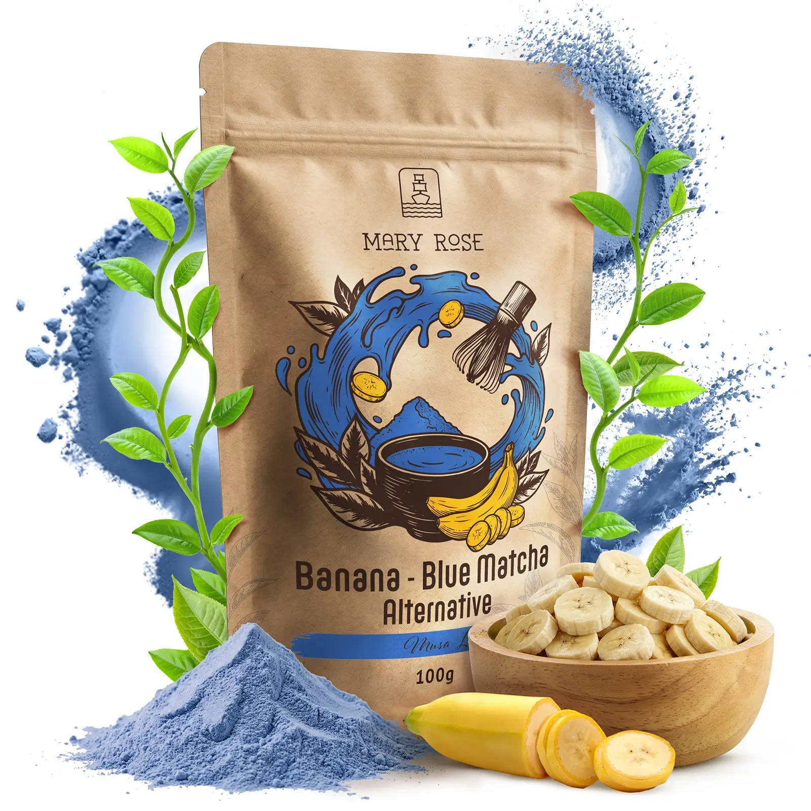 Mary Rose Blue Matcha Alternative Banana